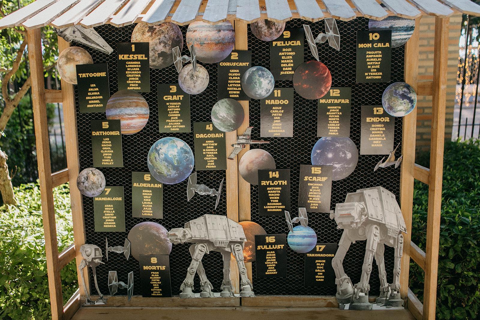 La boda de las galaxias: cómo conseguimos que una boda friki también fuera elegante