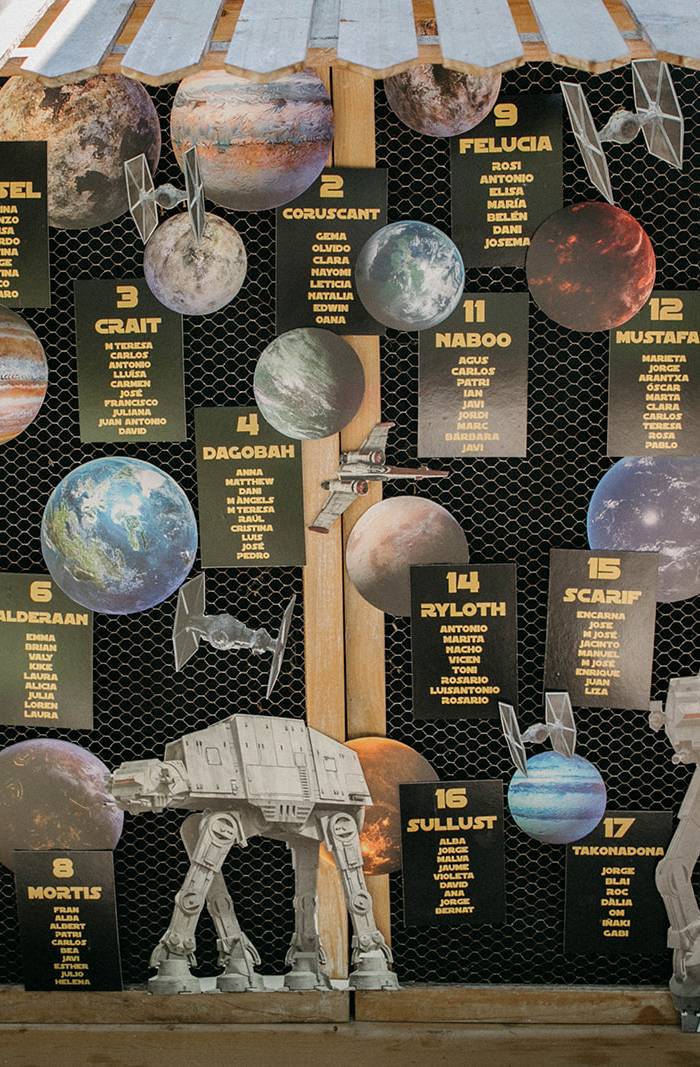 La boda de las galaxias: cómo conseguimos que una boda friki también fuera elegante